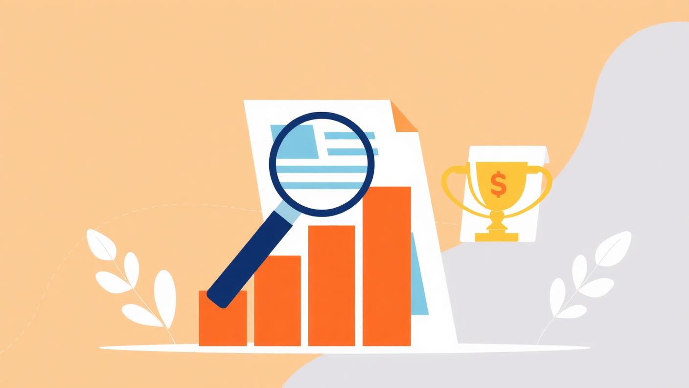 Business analytics dashboard with growth metrics